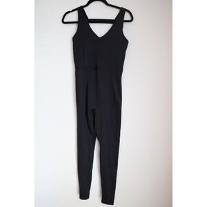 Fabletics Black Jumpsuit Sleeveless V-Neck Athletic‎ Romper